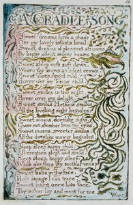 Een wiegelied, pl. 1 illustratie uit Songs of Innocence and of Experience (Bentley Copy L) pl.16 (Bentley 16) door William Blake